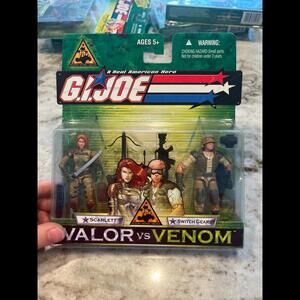 GI‎ Joe Valor Vs Venom Scarlett & Switch Gears Action Figure Set 2004 New Vtg